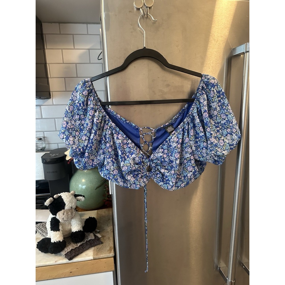 Wild Fable Floral Lace Ip Resortwear Top-SzXL Plus Size